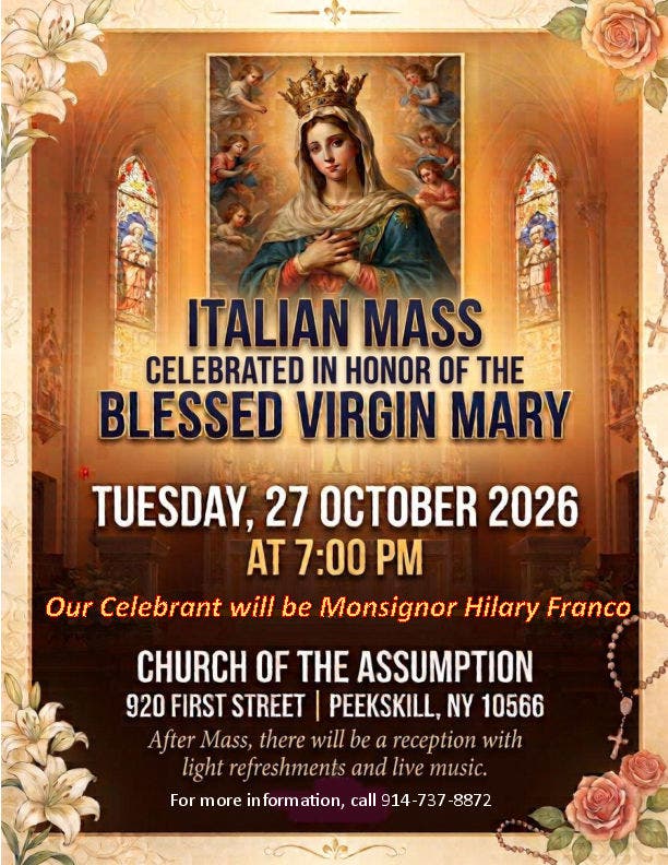 Italian Mass at Church of the Assumption in Peekskill
