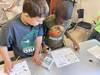 Students plan and carry out an investigation using magnets to determine a solution to clean up a suspicious substance taking over DCM’s building in the Arts & STEM with DCM learning lab Mystery of the Suspicious Substance.