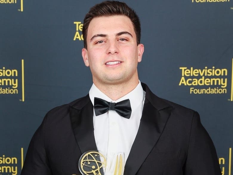 Giorgio Ghiotto wins Nonfiction Series award for “Wings of Dust” at the 43rd College Television Awards presented by the Television Academy Foundation on April 13, in North Hollywood, CA. 