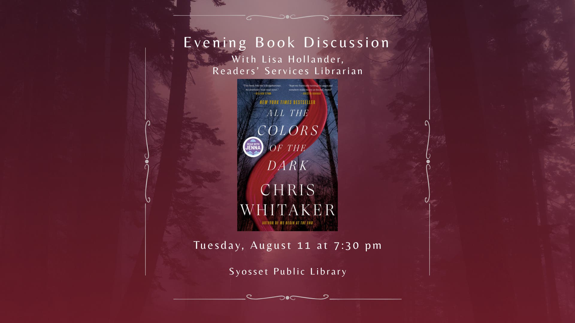 Evening Book Discussion - All the Colors of the Dark