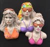 "Beach Babes" by fiber artist Ruth Jellema