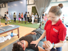 A student gets examined at University Orthopedics Kettle Point location