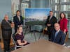 Standing: State Representative Paul Donato, Malden Mayor Gary Christenson, Michael Dandorph, CEO, Tufts Medicine, Kelly Corbi, President, MelroseWakefield Hospital 
Seated L to R: Malden Ward 3 City Councilor Amanda Linehan, Senator Jason Lewis

