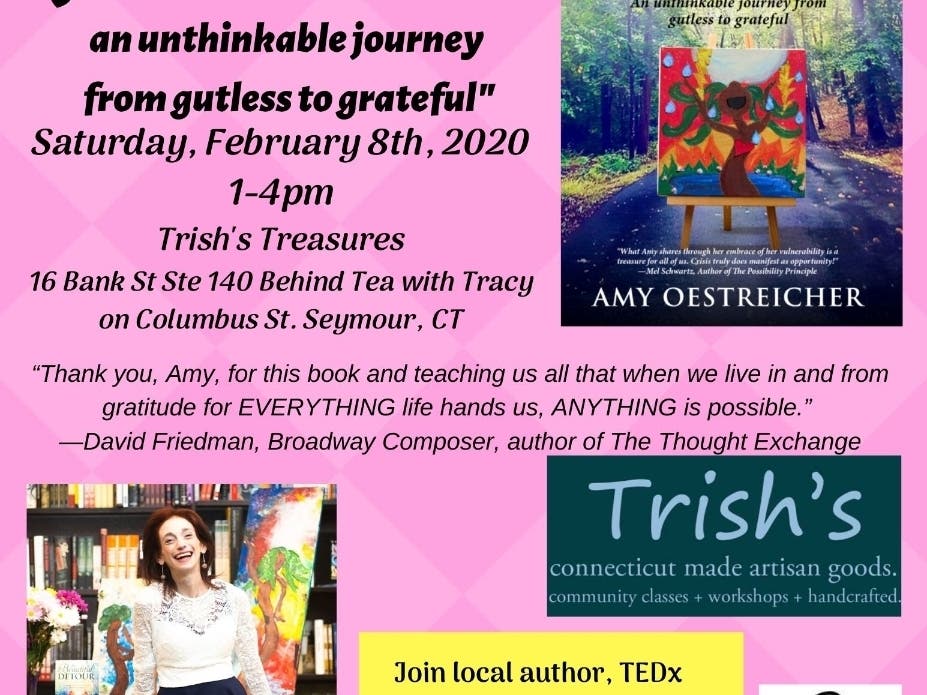 Oestreicher will be signing her book and artwork at a local artisan boutique in Seymour Connecticut