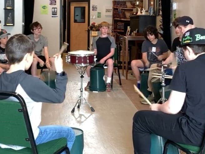 Bucket Drumming at Ted Herbert Music School