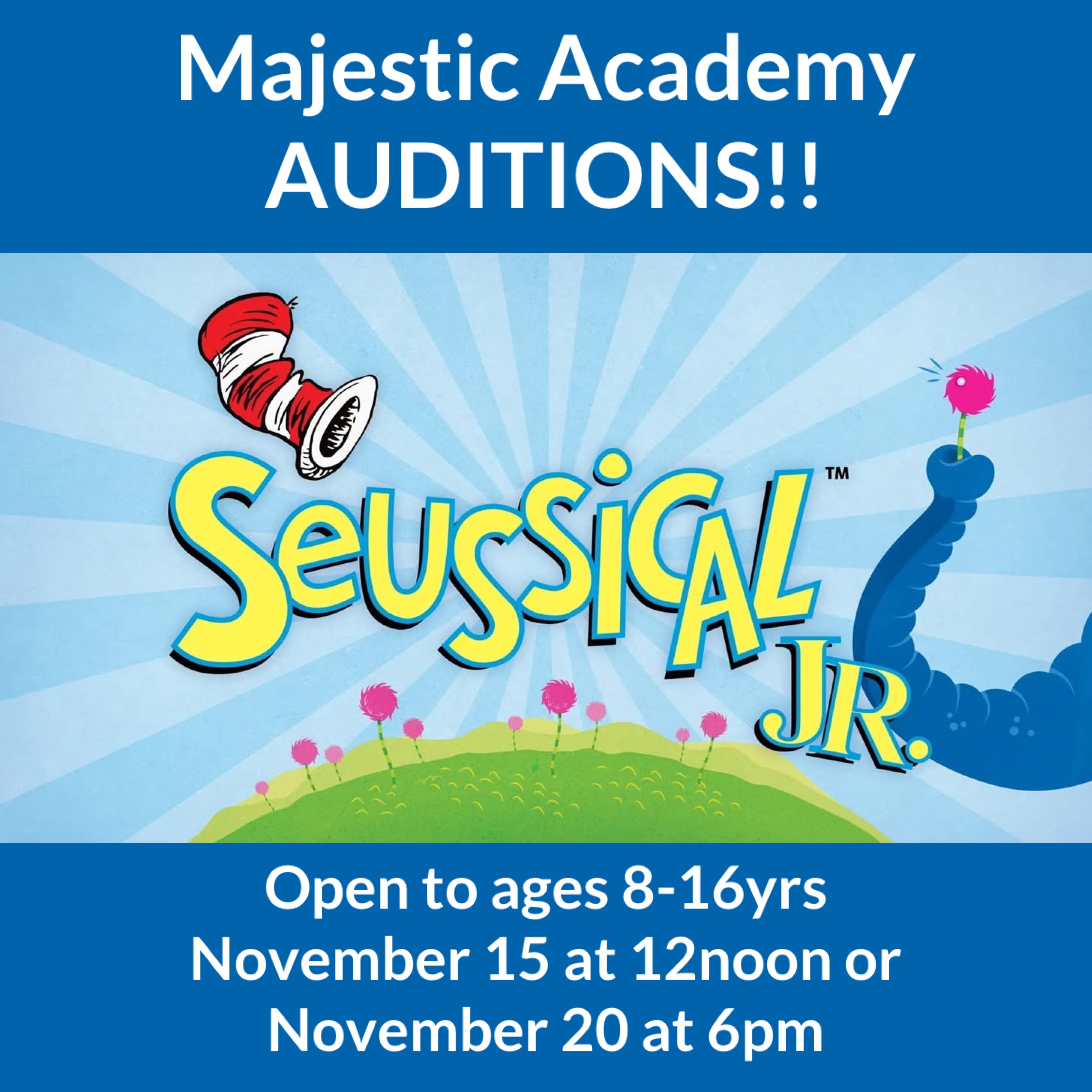 Seussical Jr. Auditions - Majestic Theatre