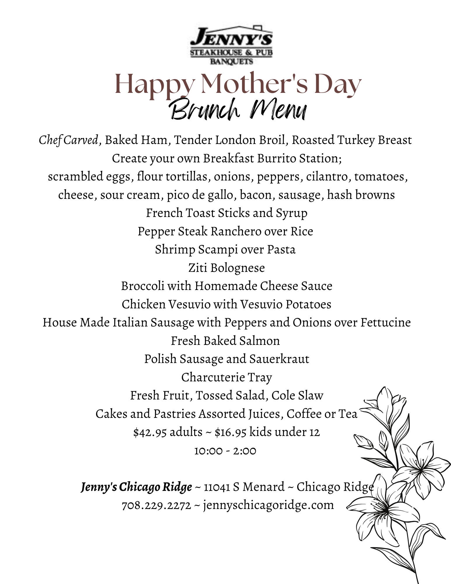 Mother's Day Brunch and Dinner