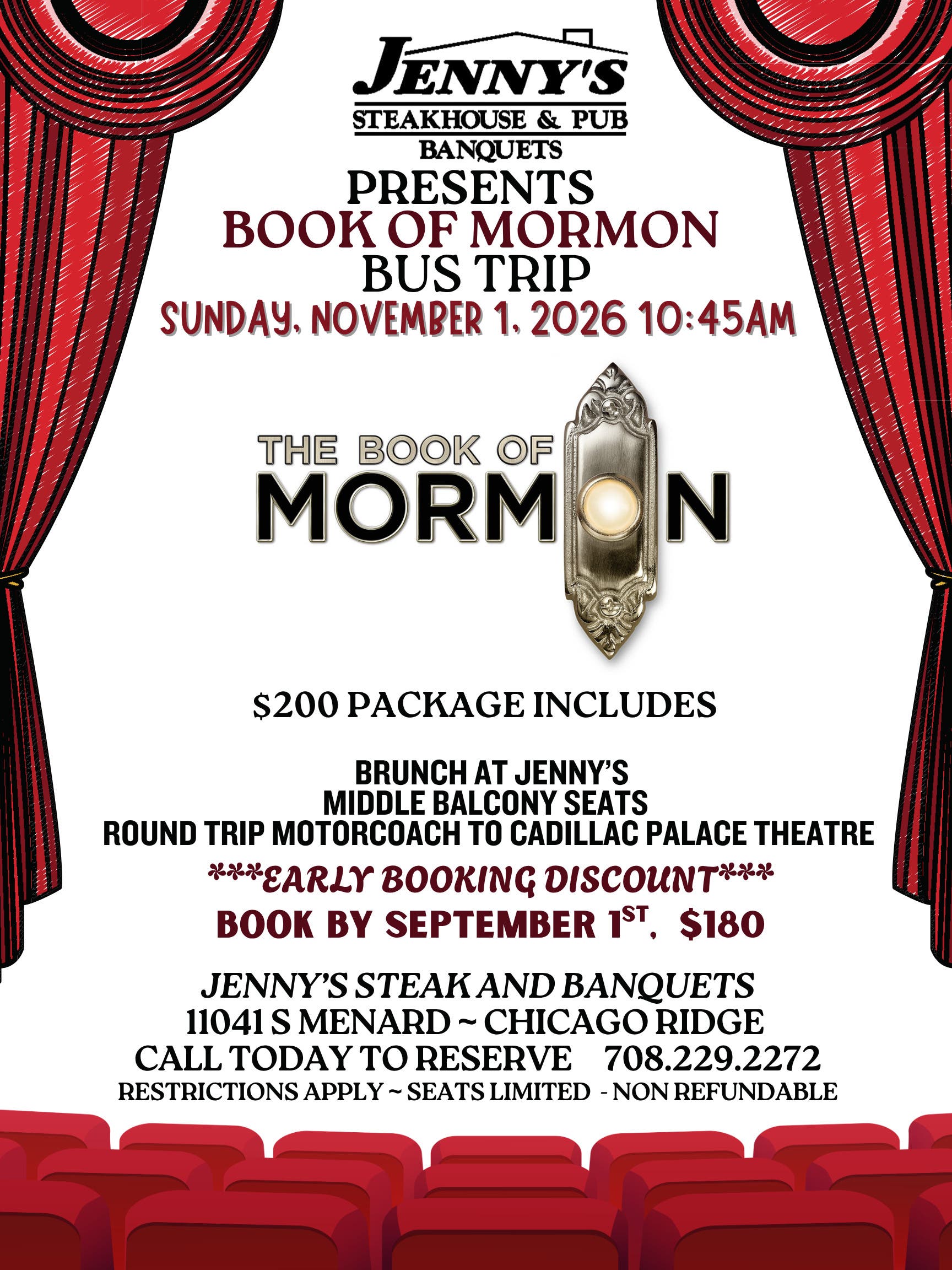 Book of Mormon Brunch n Bus Trip