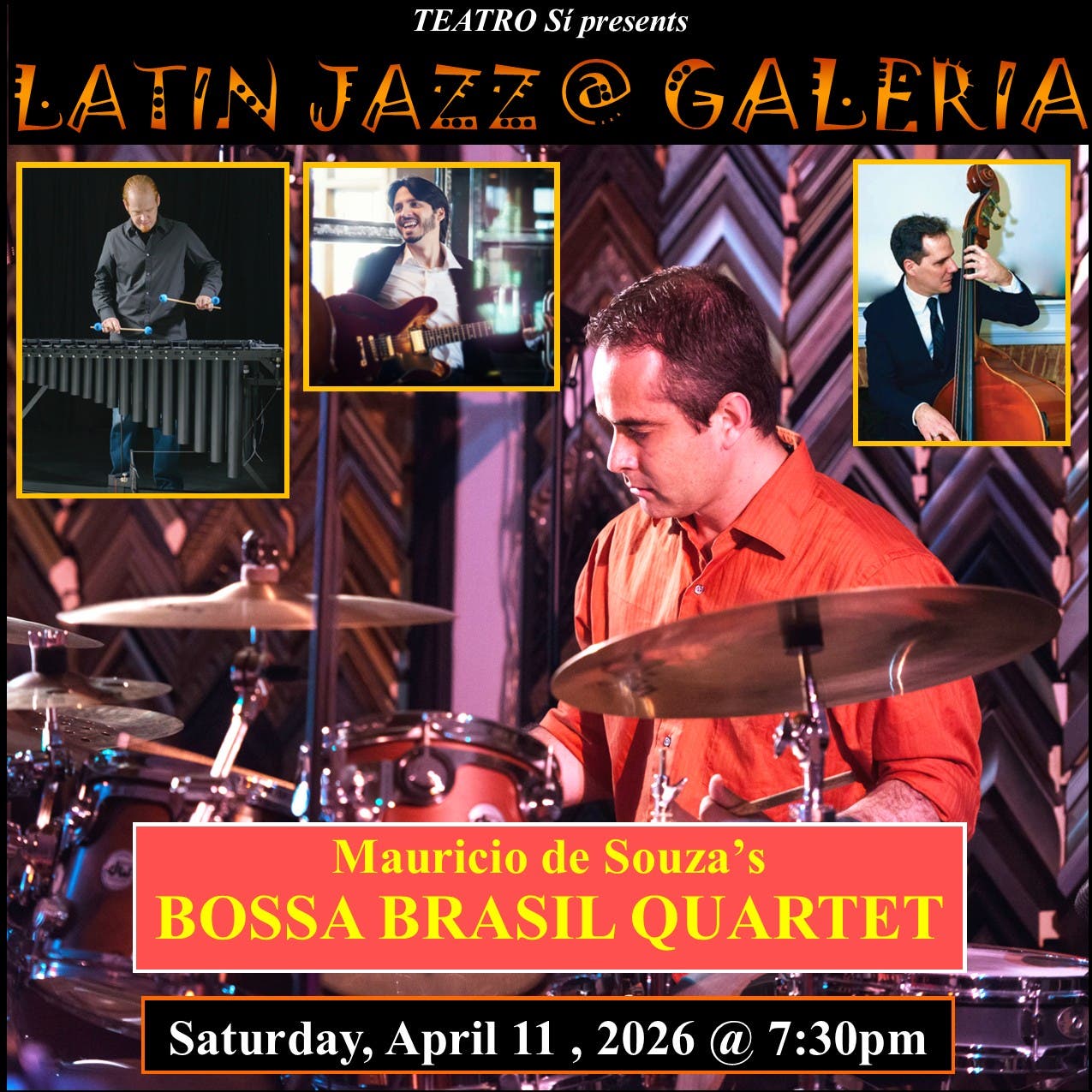Latin Jazz @ Galeria: Brazilian Bossa Nova music with The BOSSA BRASIL QUARTET in concert!