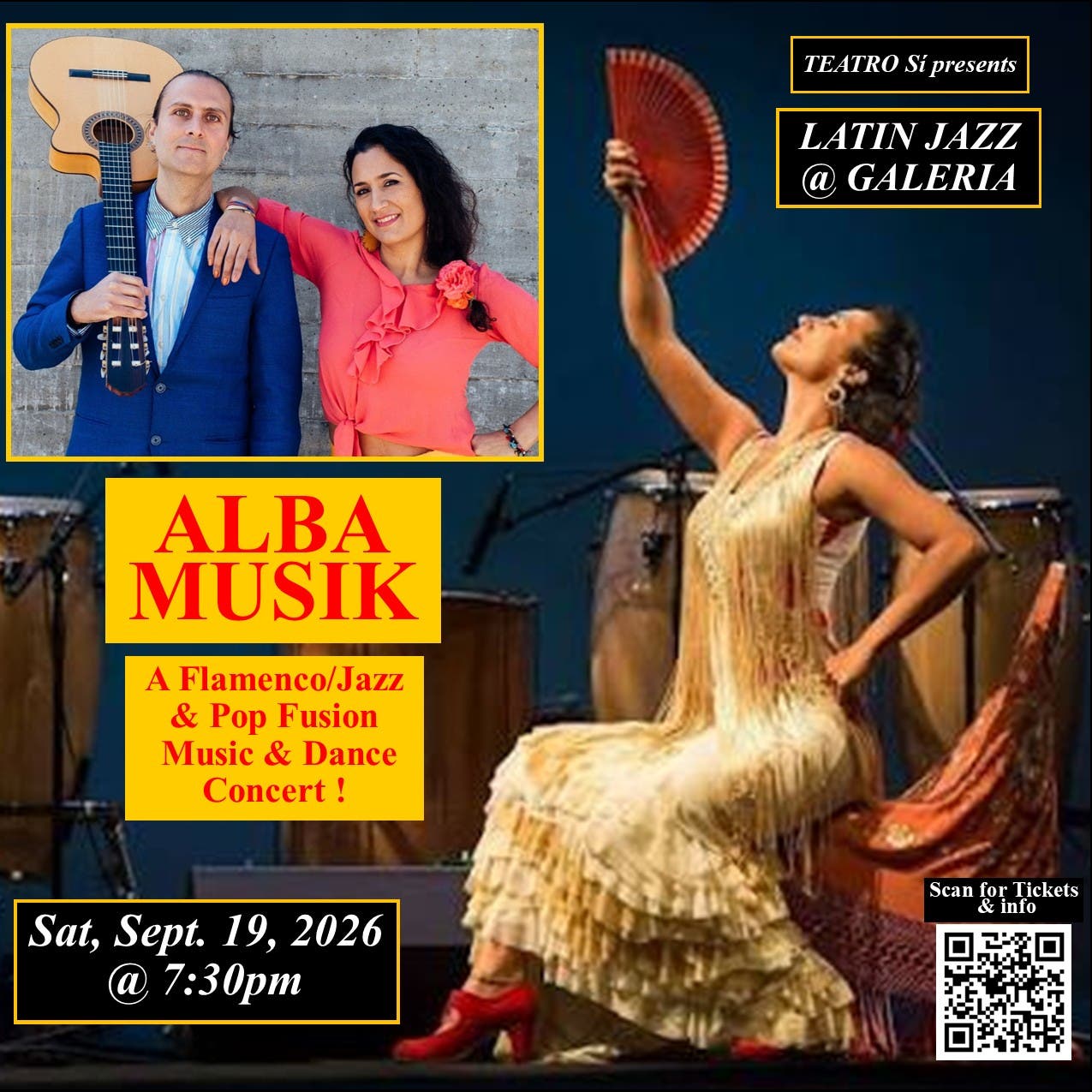 Latin Jazz @ Galeria series: The acclaimed ALBA MUSIK group - Flamenco/Jazz, Pop fusion in concert!