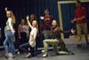 Dancers Cat Hyers, Caroline Mascoli and Lara Beckius perform the Cakewalk.