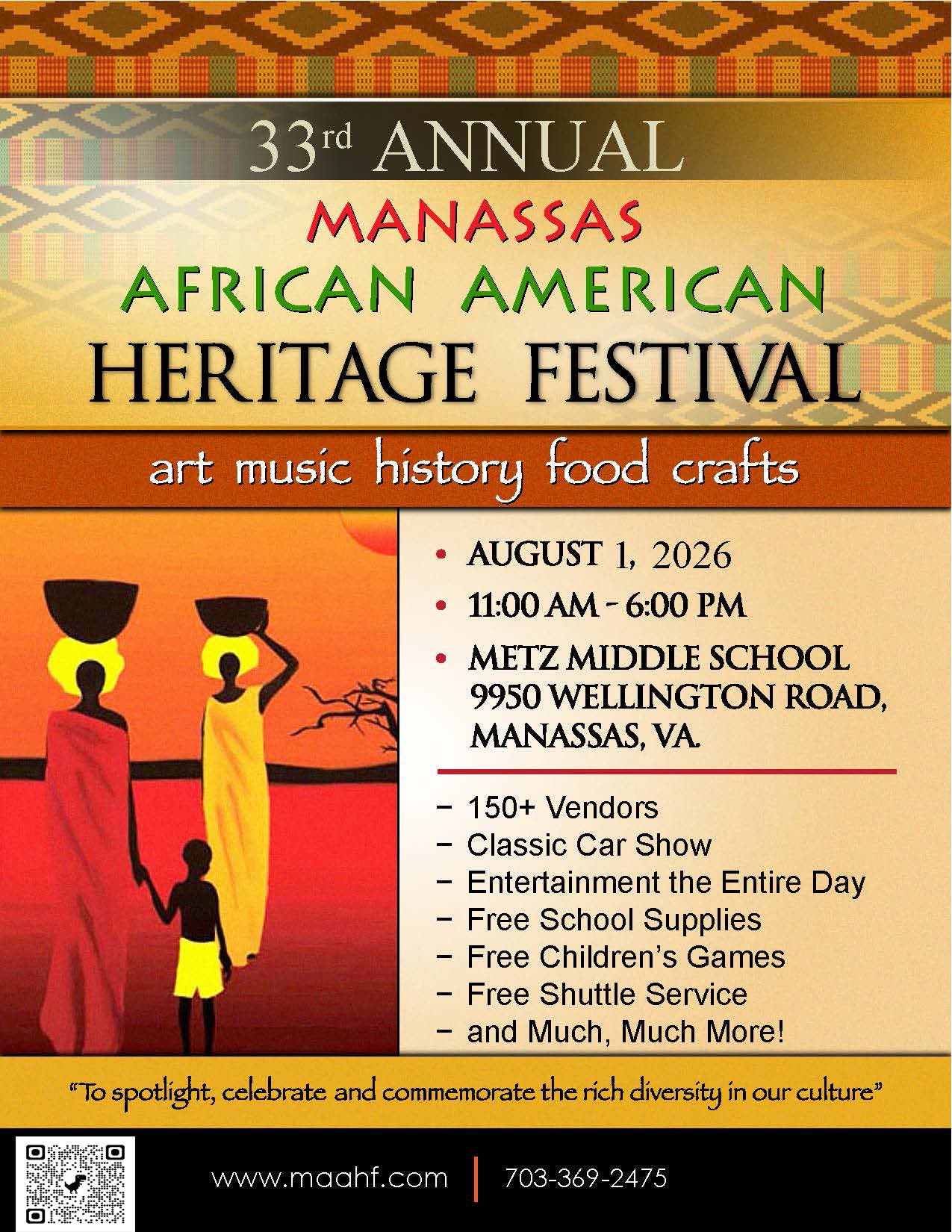 33rd Annual Manassas African American Heritage Festival
