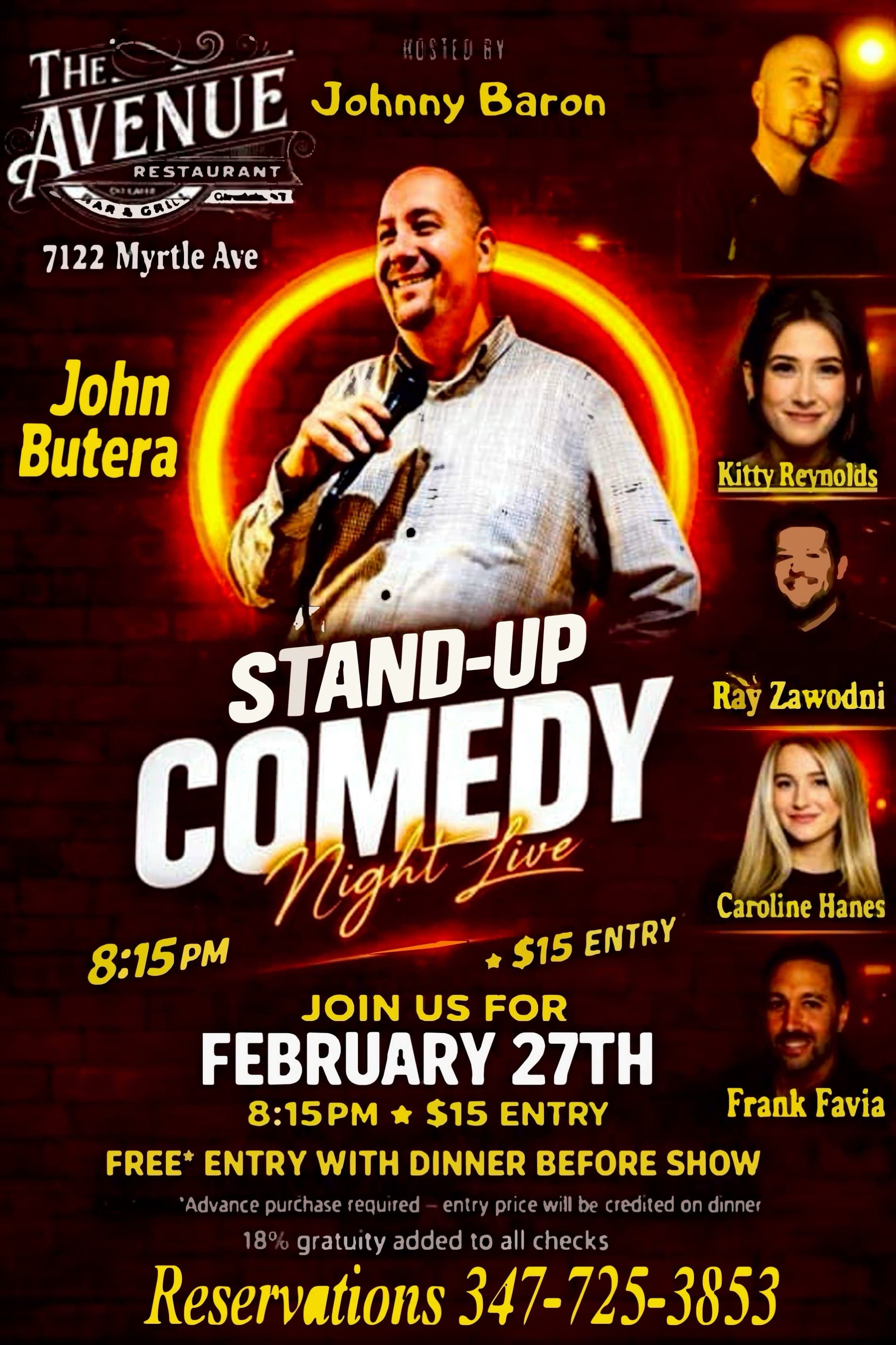 Comedy Night in Glendale, Queens at the Avenue Restaurant and Bar