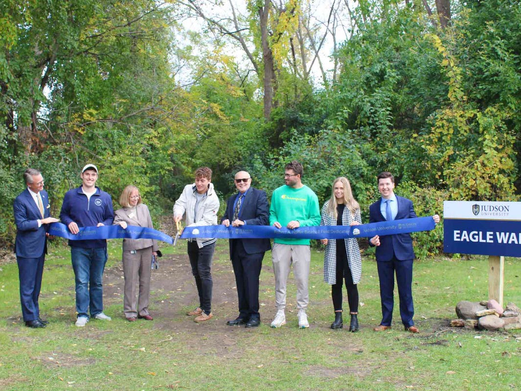 Judson University recently held a ribbon-cutting ceremony for its new nature trail as part of the Elgin school's Founders' Day events  