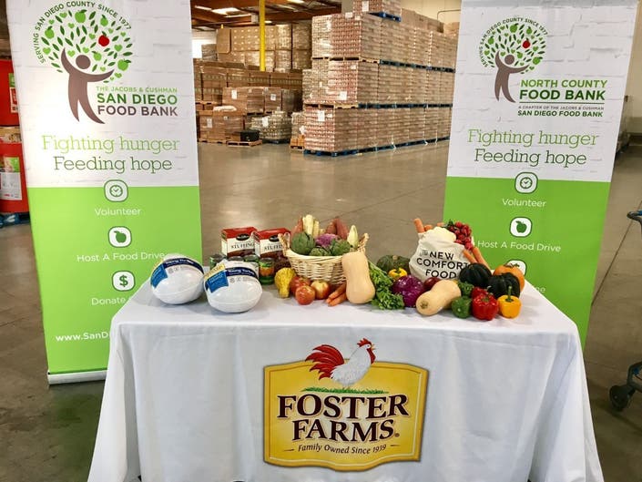 Jacobs & Cushman San Diego Food Bank Receives 640 Turkeys for Thanksgiving from Foster Farms