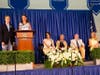 Ninth graders Aidan Davie and Hope Nardone spoke.