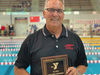 Aquarockets Head Coach Jack Caucino, Point Pleasant, receives Coach of the Meet honor for the third time at a national YMCA meet.