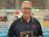 Aquarockets Head Coach Jack Caucino, Point Pleasant, receives Coach of the Meet honor for the third time at a national YMCA meet.