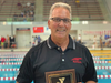 Aquarockets Head Coach Jack Caucino, Point Pleasant, receives Coach of the Meet honor for the third time at a national YMCA meet.