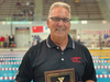 Aquarockets Head Coach Jack Caucino, Point Pleasant, receives Coach of the Meet honor for the third time at a national YMCA meet.