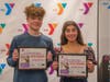 Essay winners Nathan Chertog and Annabel Sparano. 