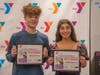 Essay winners Nathan Chertog and Annabel Sparano.