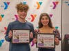 Essay winners Nathan Chertog and Annabel Sparano.