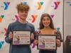 Essay winners Nathan Chertog and Annabel Sparano.