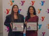 YMCA MLK essay winners Madelyn Sanchez-Berra and Anika Samir Ajgaonkar presented their award-winning essays at the Y’s 35th Dr. King memorial breakfast Jan. 12. 