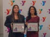 YMCA MLK essay winners Madelyn Sanchez-Berra and Anika Samir Ajgaonkar presented their award-winning essays at the Y’s 35th Dr. King memorial breakfast Jan. 12. 