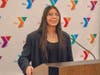 YMCA MLK essay winner Madelyn Sanchez-Berra, a senior at Red Bank Regional High School,  presented her essay at the Y’s 35th Dr. King memorial breakfast Jan. 12. 