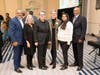 Pastor Terrence Porter (left), Kelly Ellis-Foster, Y CEO Laurie Goganzer, Suzanne Dyer, Itzel Perez Hernandez & Y Chief Volunteer Officer Michael A. Wright at the Y’s 2025 Dr. King breakfast. Porter, Hernandez and Senator Andy King were honored this year.