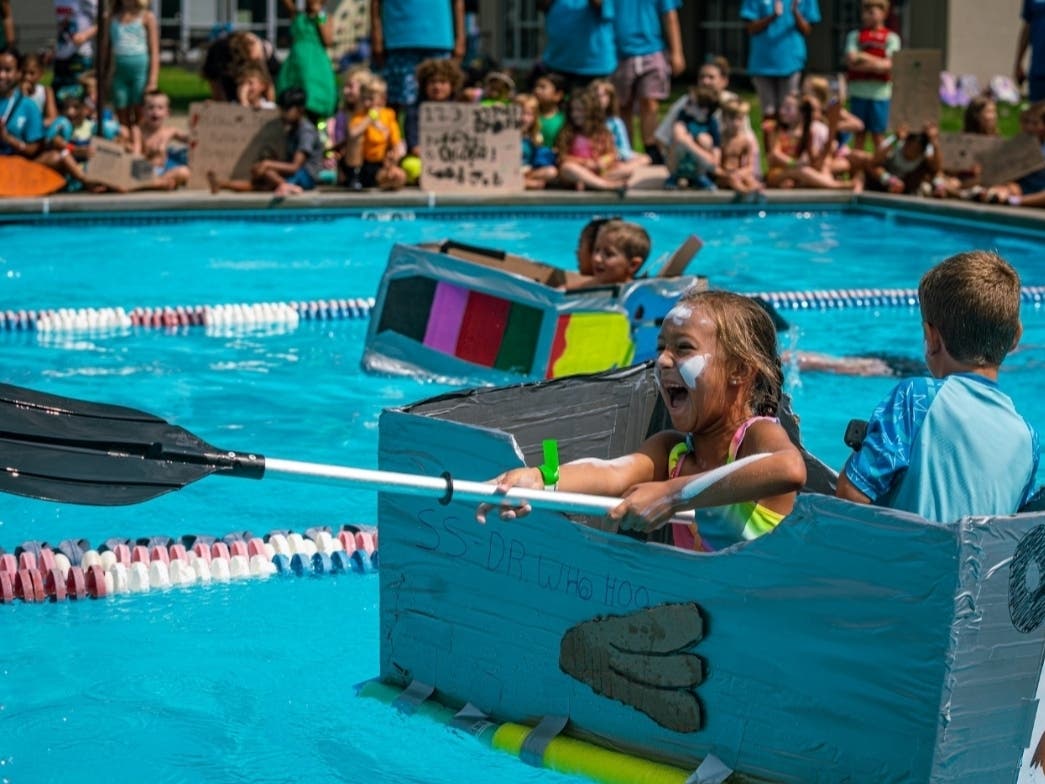Campers put their creations to work at the Freehold Family YMCA day camp. 