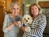 Trained therapy dogs bring comfort to isolated seniors.