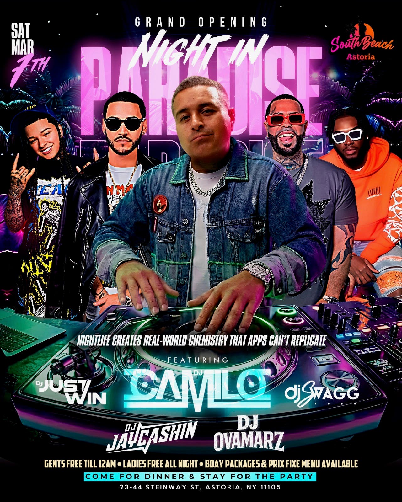 Night in Paradise Experience – Latin Party, Mixology Nights & Singles Events in Astoria NYC