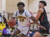 David Ogunleye, all-conference pick, in action