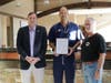 Photograph of Supervisor Matt Letourneau and Dr. Drew Luce following the presentation of the Resolution with 20 year long-term client of Aldie Veterinary Hospital. From Left to Right: Matt Letourneau, Dr. Drew Luce, & Jay Carroll