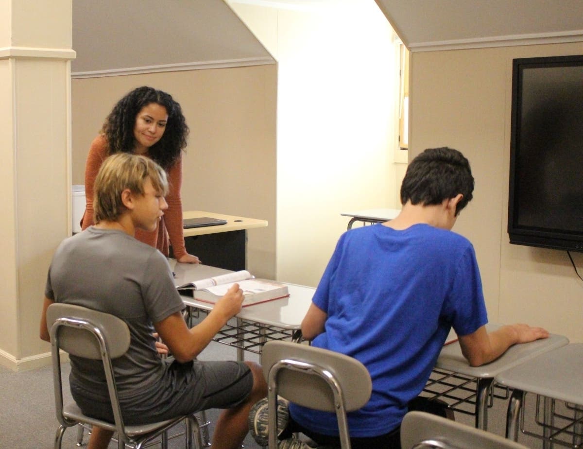 Collier High School Kateri Program Students attending class in one of their new classrooms
