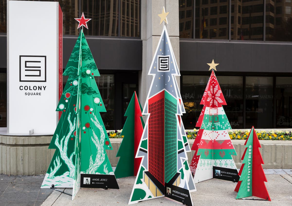 Colony Square Midtown's Colony Square Construction Turned Into Holiday Art | Midtown ...