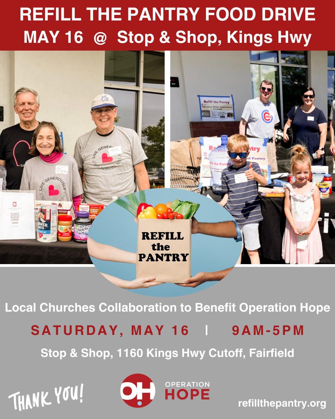 Refill the Pantry Food Drive for Operation Hope of Fairfield