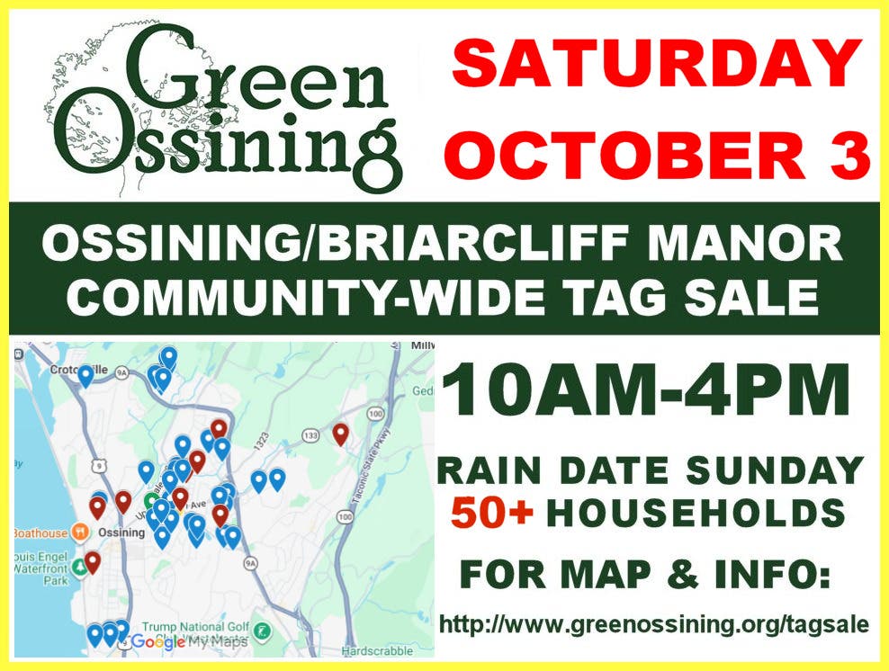 Green Ossining's Fall Community-Wide Tag Sale - Nearly 60 Locations!