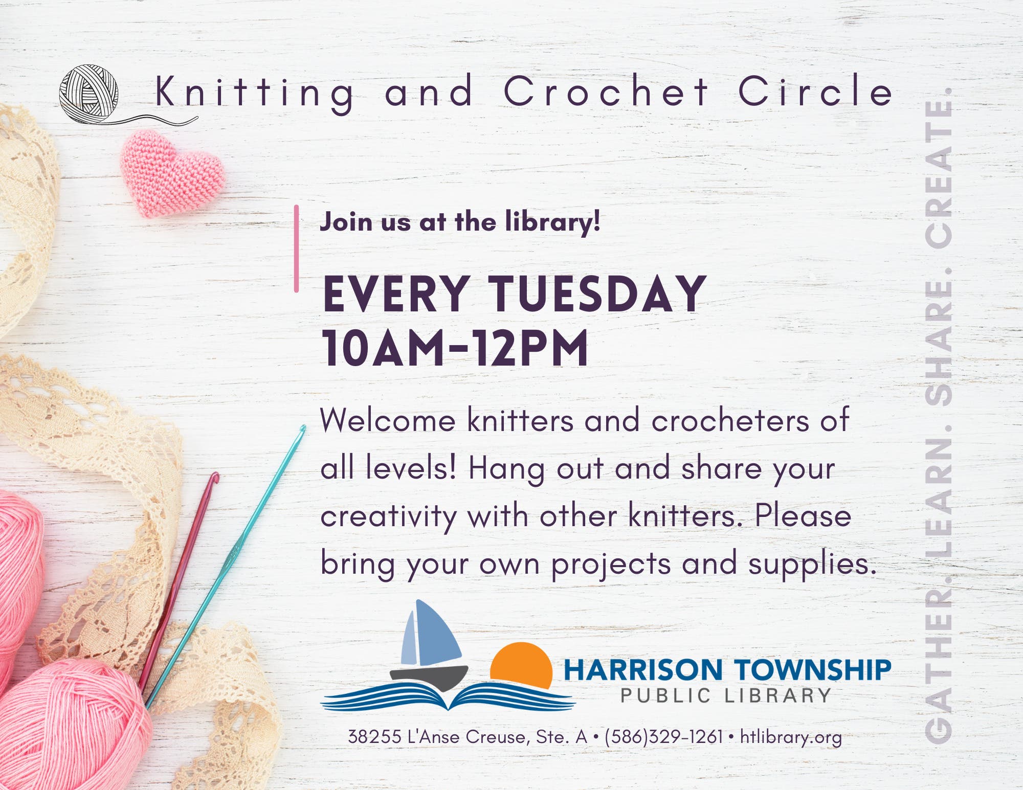 May 7 | Knitting and Crochet Circle | Clinton Township, MI Patch