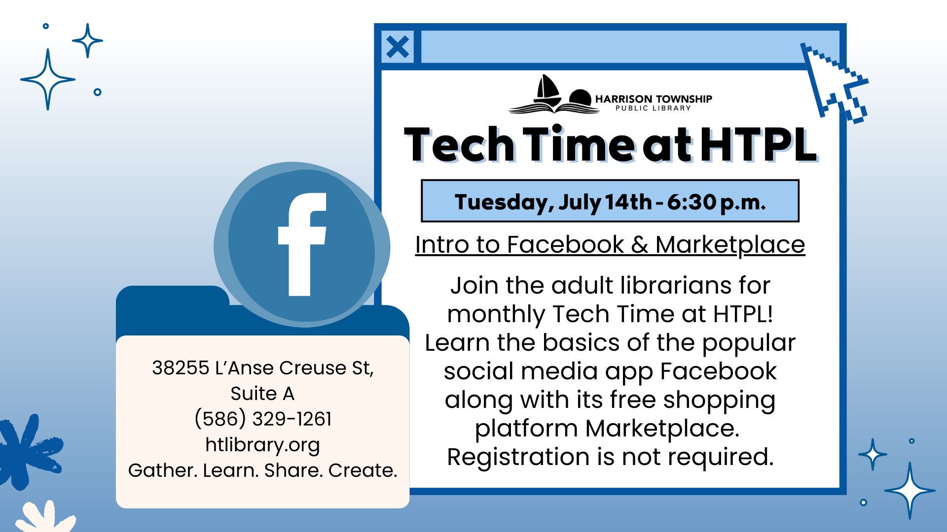 Tech Time at HTPL: Intro to Facebook & Facebook Marketplace