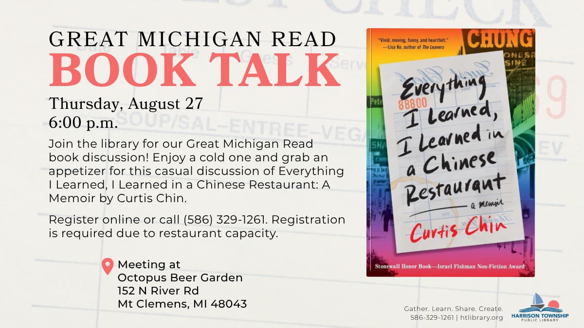 The Great Michigan Read Book Discussion - Everything I Learned, I Learned in a Chinese Restaurant