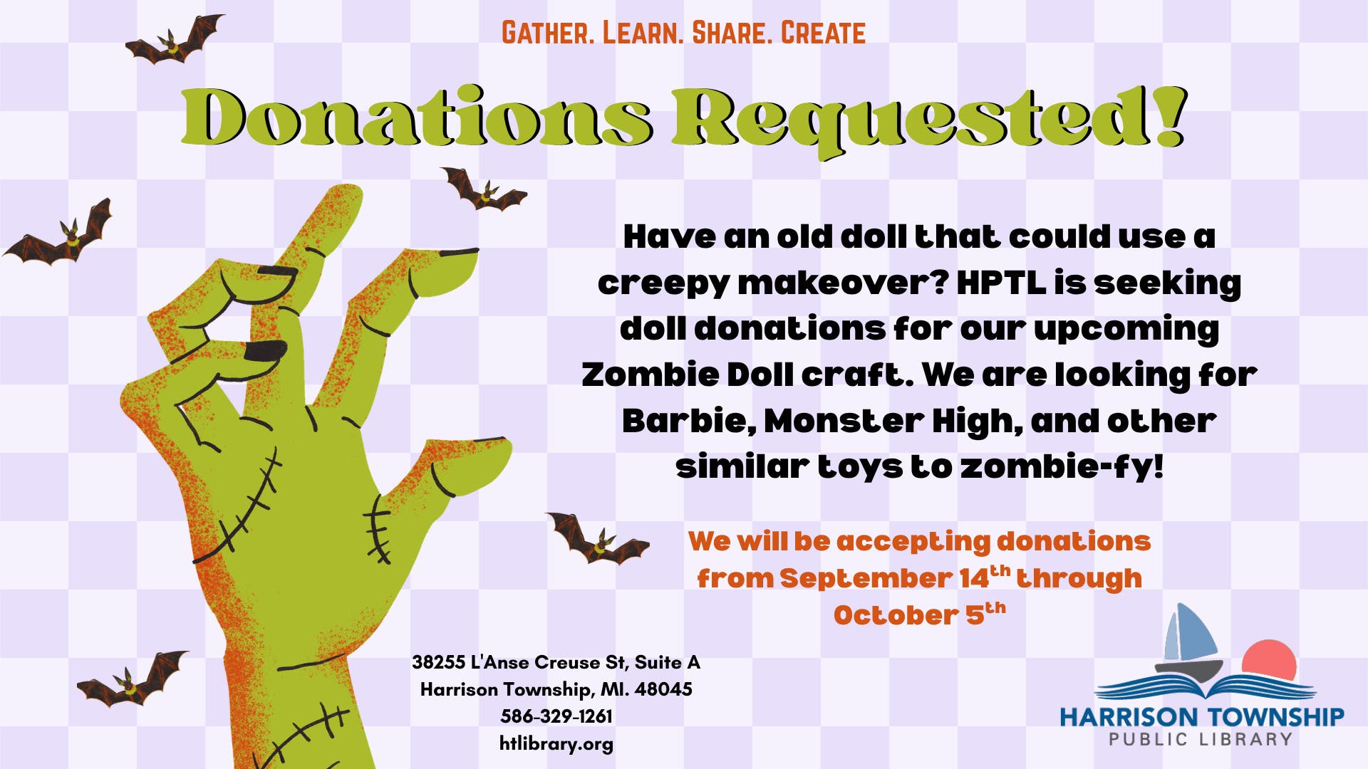 Doll Donations for Zombie Dolls!