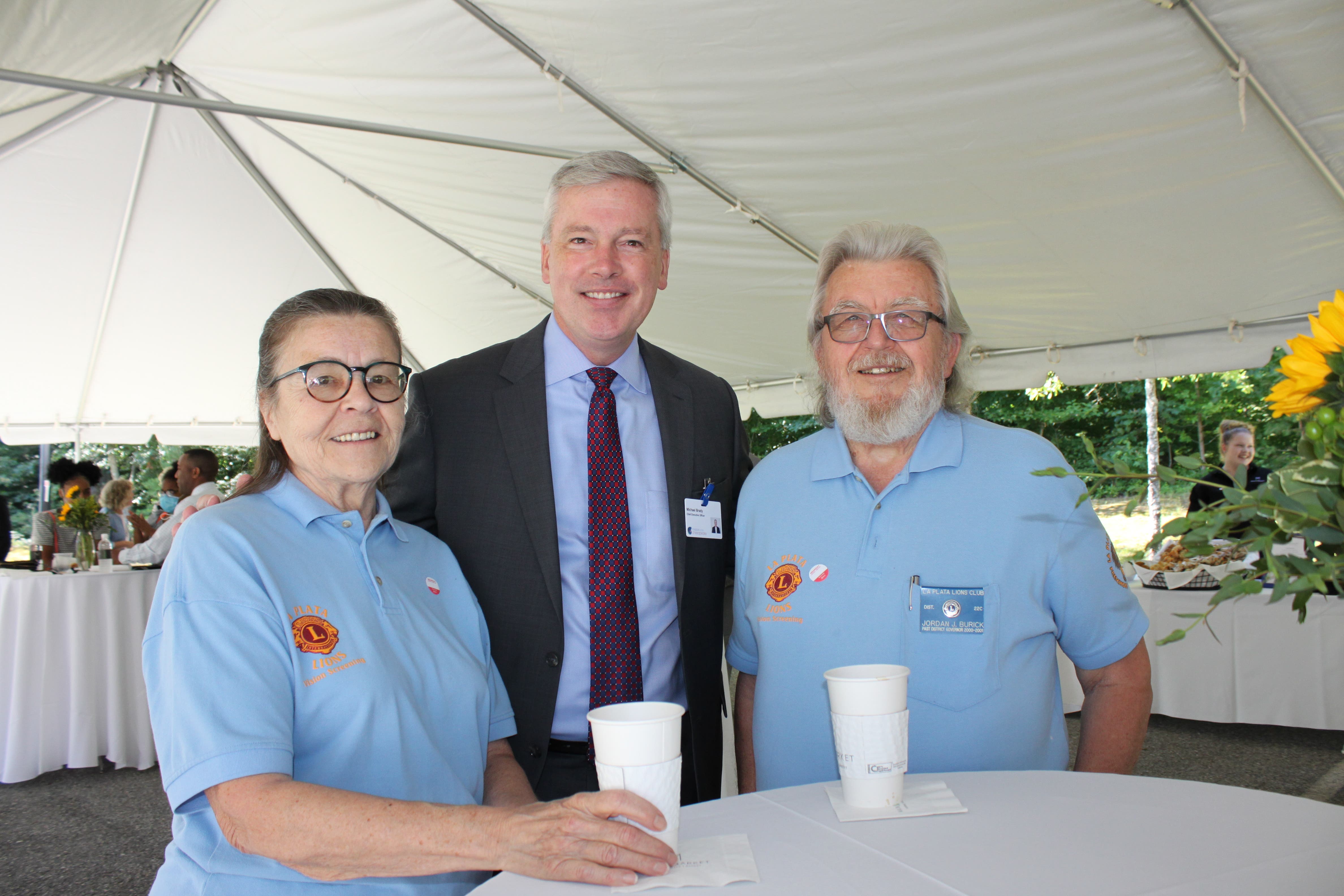 LaPlata Lions Club members at Hospice of Charles County ribbon cutting