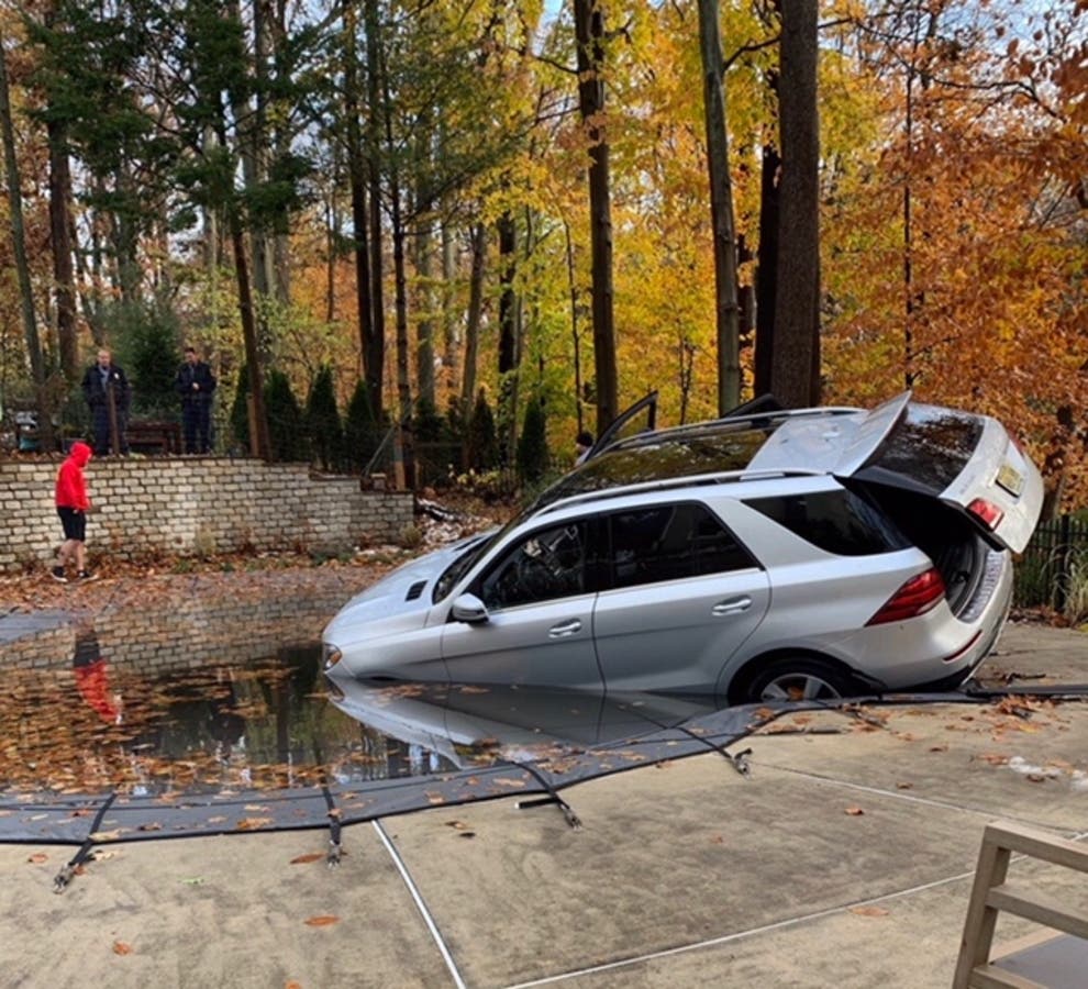 Man Drove Car Into Holmdel Pool, Police Say (Photos) | Holmdel, NJ Patch