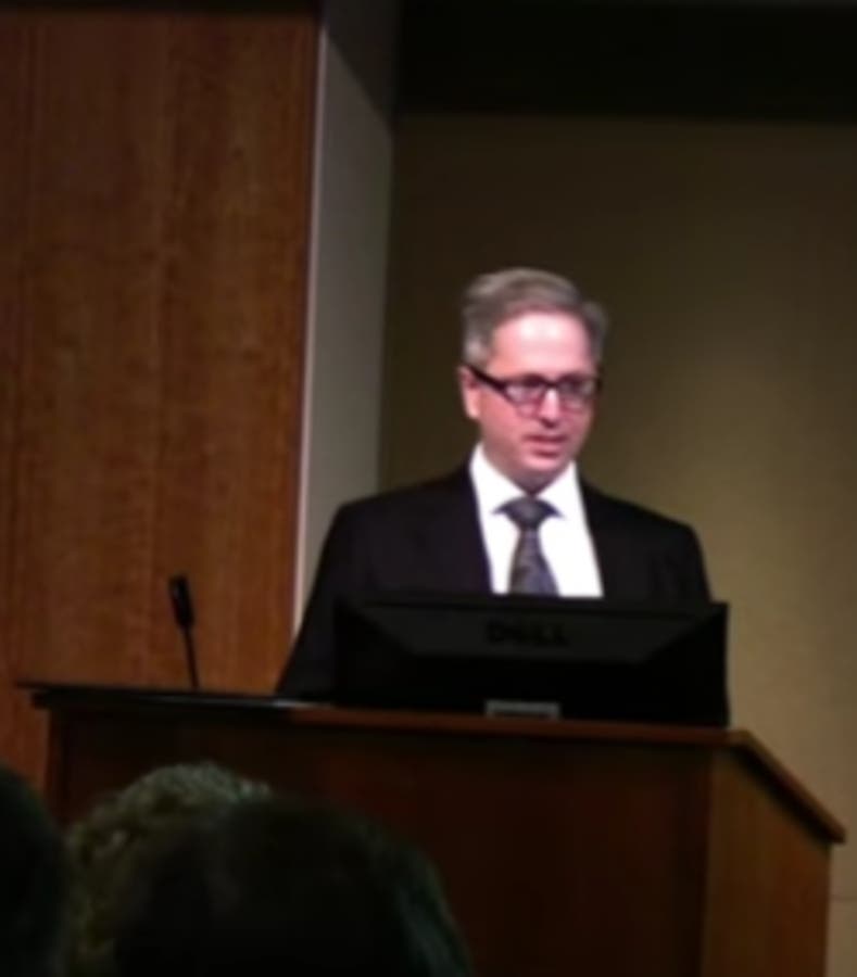 Dr. James Goydos, chief of surgery at Rutgers Cancer Institute of NJ, recorded 26 women in the bathroom, police say.