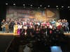 The cast and the crew (in front, in black) of "Grease" at Holmdel High.