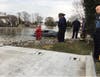 Four elderly women had to be pulled out of a sinking car in Monroe Twp. this past Friday, March 29.